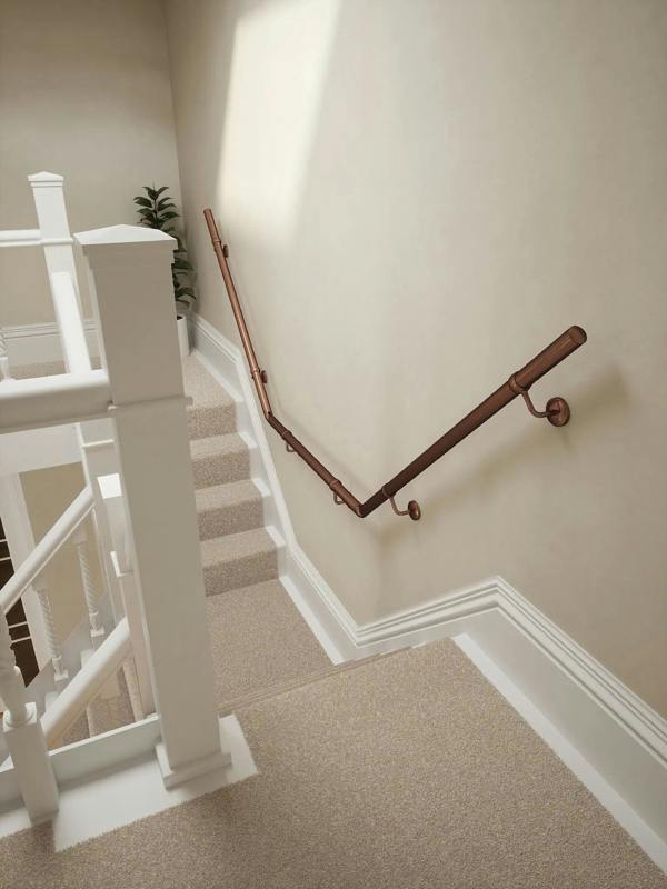 Sambourne Antique Copper T Shape Handrail