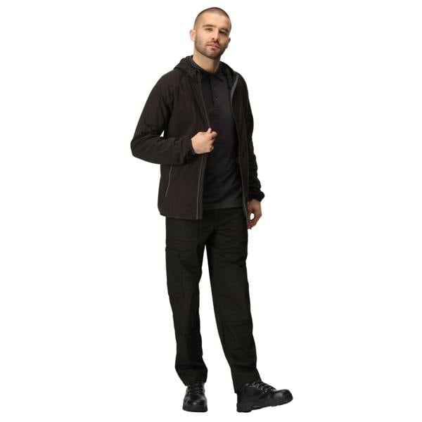 Regatta Professional Mens Full Zip Fleece Jacket - Black/Seal Grey - 