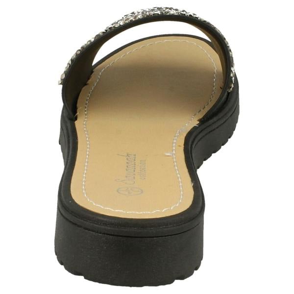 Savannah Ladies Savannah Open Toe Glitter Front Sandals