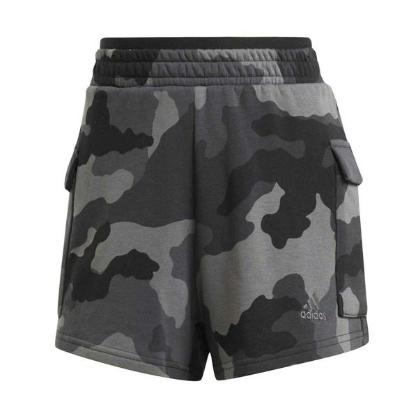 Adidas Womens/Ladies Essentials Loose Fit Cargo Shorts - Black Camo - 