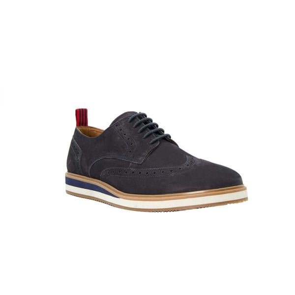 Dune London Mens Britle Nubuck Casual Shoes - Navy - 