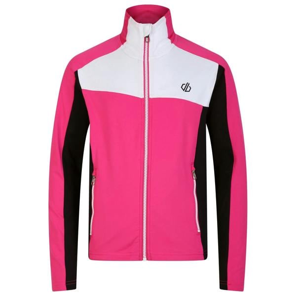 Dare 2B Childrens/Kids Emergent Core Stretch Midlayer - Pure Pink/Black - 
