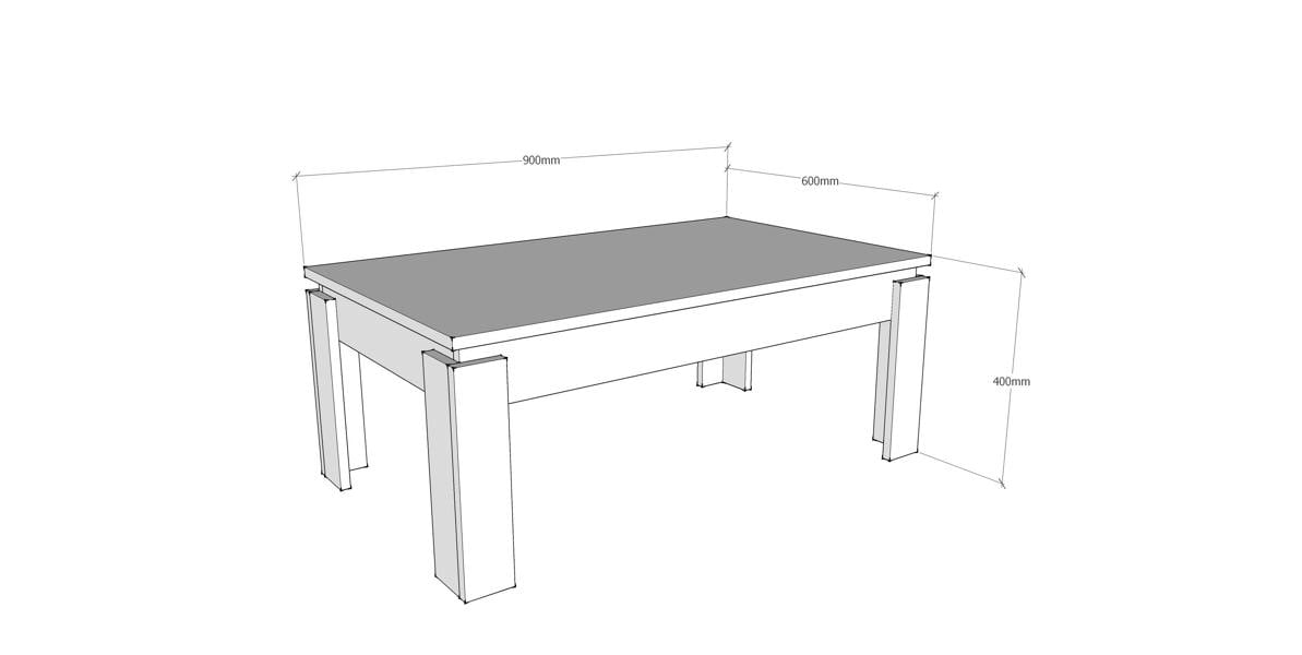 Decorotika Manhattan 90 cm Stylish Modern Coffee Table
