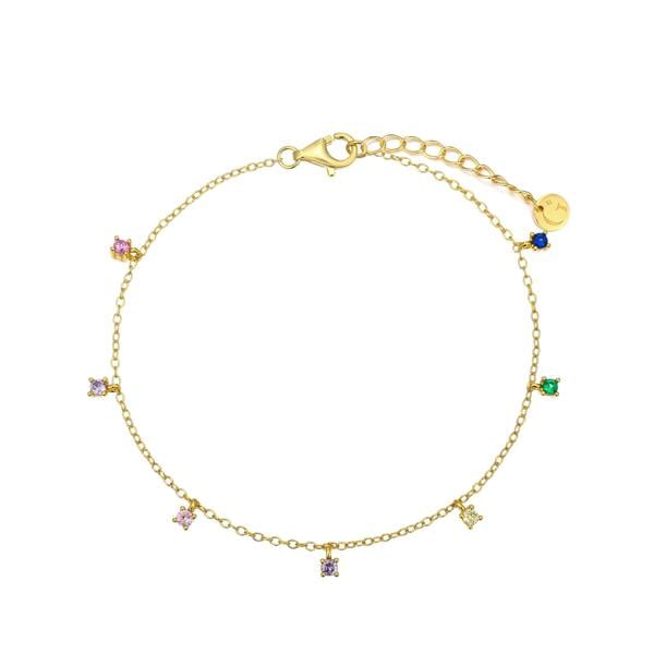 Gold Trip Rainbow Multi Gemstone Bracelet