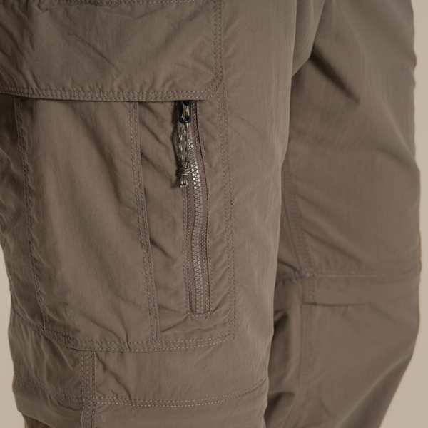 Craghoppers Mens NosiLife III Convertible Cargo Trousers - Pebble