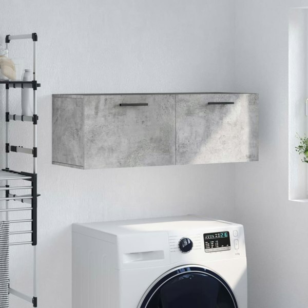 Berkfield Wall Cabinet Concrete Grey 100x36.5x35 cm Engineered Wood