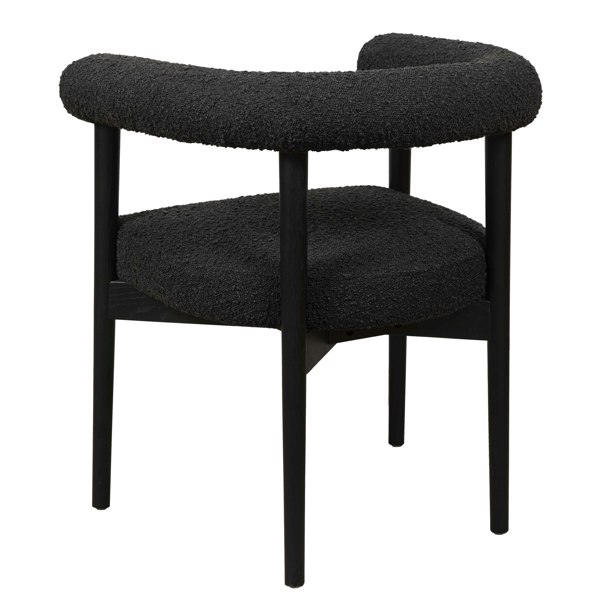 Furniture Edit Spara Black Boucle Dining Chair