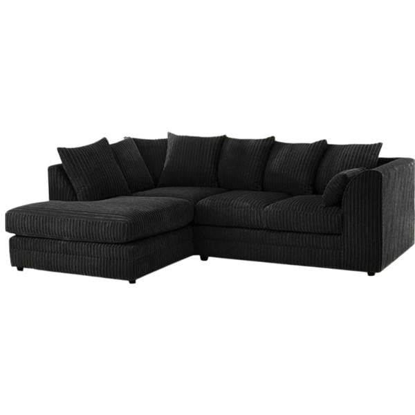 Snug Furniture Jumbo Cord Left Hand Corner Sofa With FREE footstool