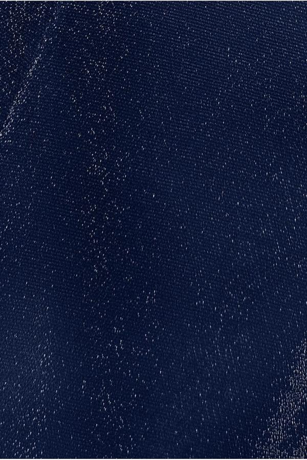 Off The Shoulder Lurex High Low Dress - Navy DR3642