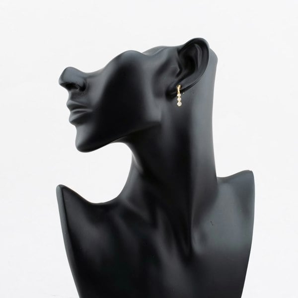 T. H. Baker Gold Plated 0.25ct Lab Grown Diamond Triple Drop Earrings LGE46753-25