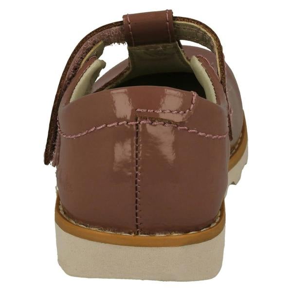 Clarks Girls Clarks T-Bar Heart Detailed Shoes Crown Teen T