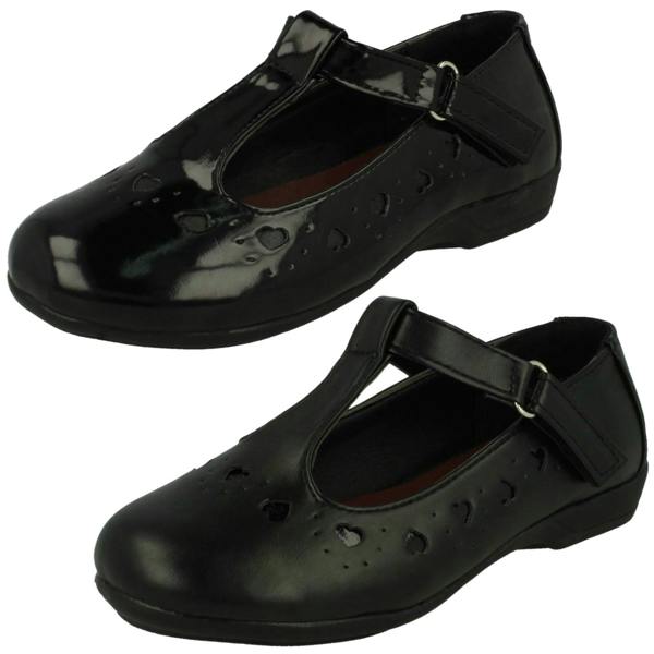 Spot On Girls Spot On Heart Detail T-Bar School Shoes