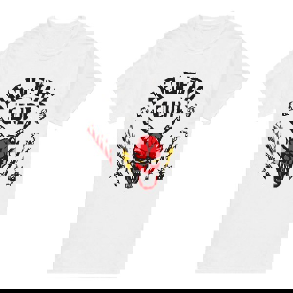 Stranger Things Mens Hellfire Club T-Shirt - White