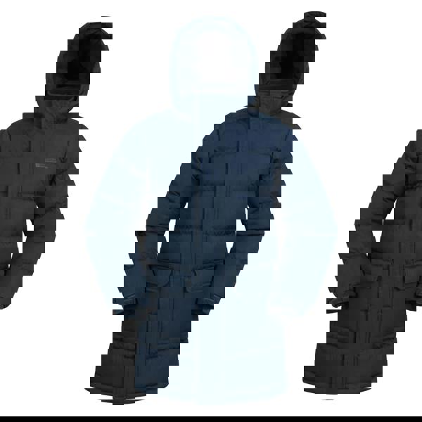 Mountain Warehouse Childrens/Kids Water Resistant Longline Padded Jacket - Dark Blue - 