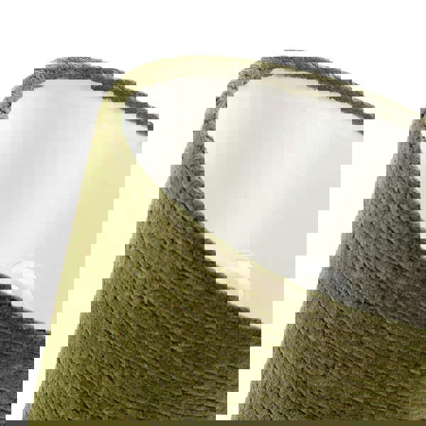 Thick Lined Textured Forest Green Velvet Lamp Shade with Satin Inner Image 5