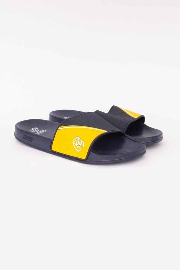 Crosshatch Ventamoore Sliders Navy/Yellow