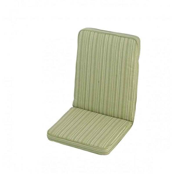 Low Recliner Cushion (colour options available) GREEN STRIPE The Garden Furniture Shop