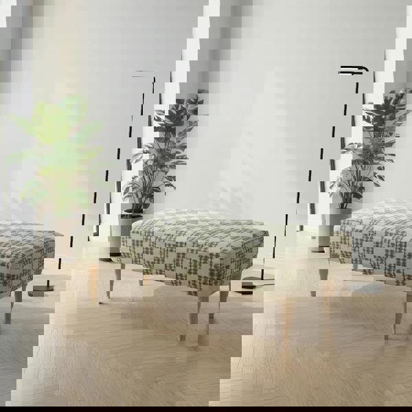 Contemporary soft-touch seating with elegant solid wood frame