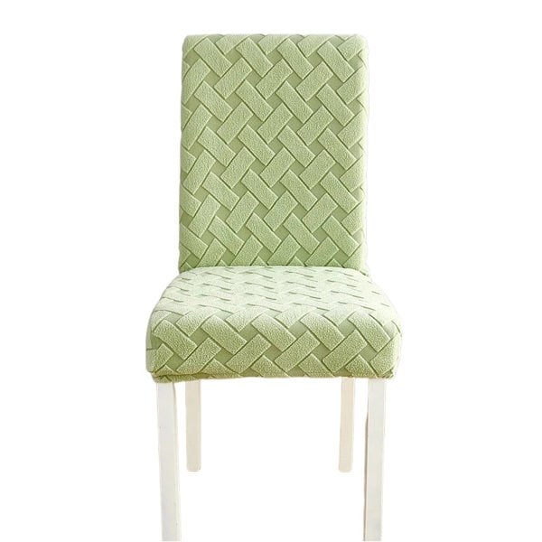  Anyseat Chair Cover Green Knitted Design with Anti-Dirt and Elastic Material for Dining Room Kitchen Wedding Hotel Banquet Restaurant