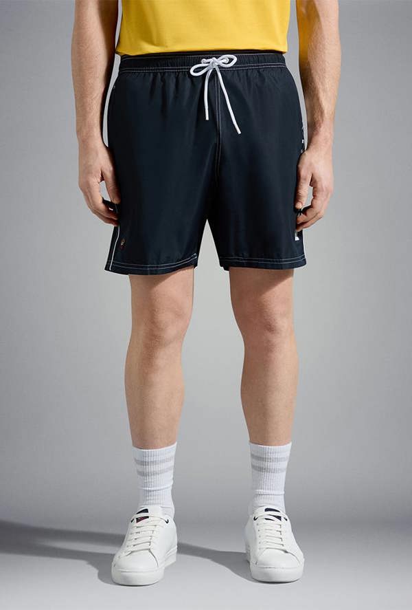Paul & Shark Men's Colour Block Swim Shorts with Print