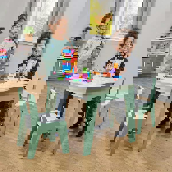 Liberty House Toys Kids 4-in-1 Play Table and Two Chairs Set