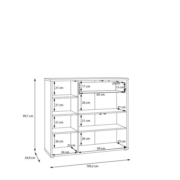 Furniture To Go Alice Springs Sideboard with 3 Doors Push-to-Open & 1 Drawer Push-to-Open in Sand