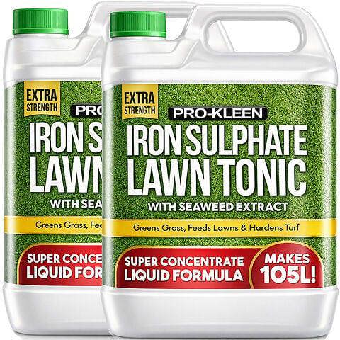 ProKleen Pro-Kleen Lawn Tonic Liquid Iron Sulphate Quality Ferrous Conditioner Fertiliser Grass Greener Turf Hardener 10L