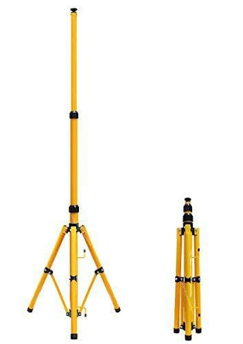 HYGRAD BUILT TO SURVIVE HYGRAD® Floodlight Tripod Stand, Twin Head -Could Mount 1 to 2 Lights, Portable Telescopic Outdoor Lamp Stand 160cm