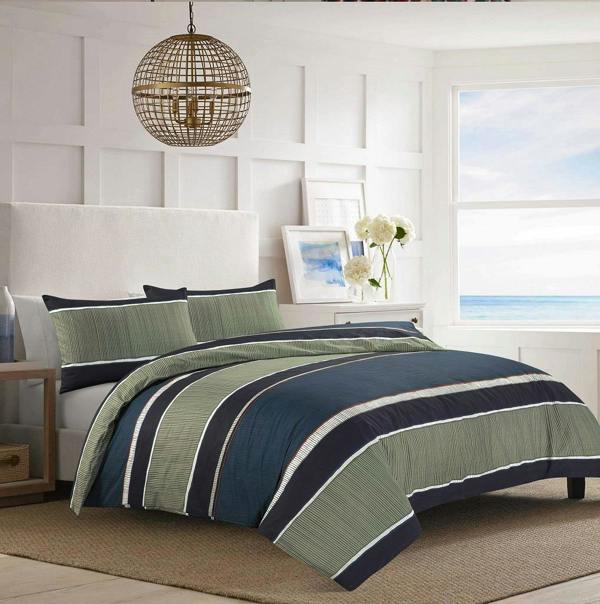 Nathan Olive & Navy Duvet Cover Set