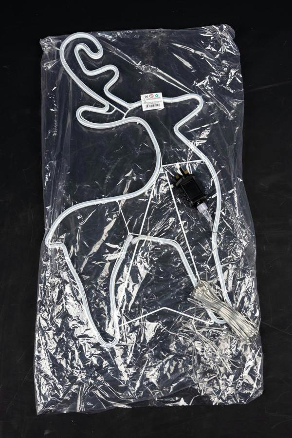 74 x 40cm to 89 x 50cm Reindeer Neon Effect Rope Light Silhouettes with 90 Warm White LEDs image 5