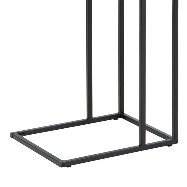 Wyld Haus El Paso Black Metal and Wild Oak Veneer Sofa Side Table
