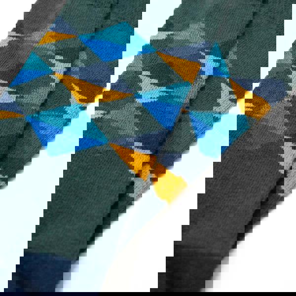 Jemsox Multi Diamond Pattern Organic Cotton Mens Socks | Comfort Welt Top