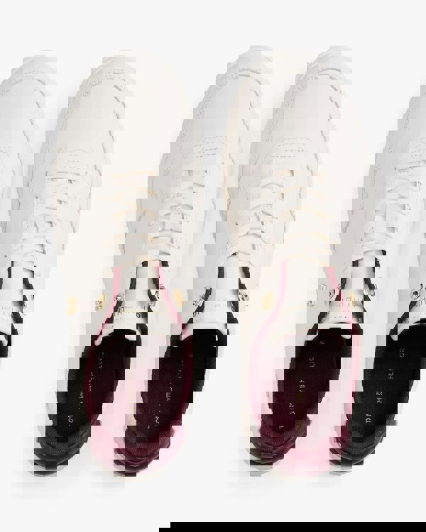 Tommy Hilfiger Elevated Womens Leather Court Trainers - Ancient White