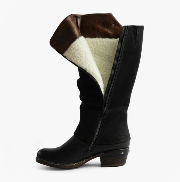 Rieker 93655-00 Womens Knee High Boots - Black