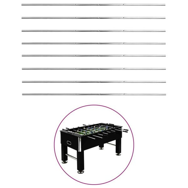 Berkfield Rods for Football Table 8 pcs 15.9 mm