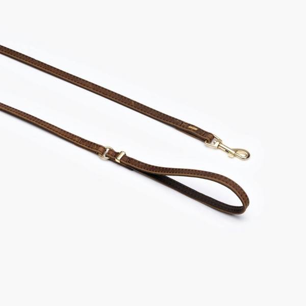 EzyDog Oxford Leather Classic Dog Lead in Brown
