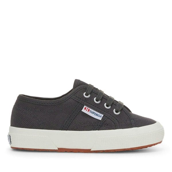 Superga Childrens/Kids 2750 Jcot Leather Trainers - Grey Magnet/Avorio