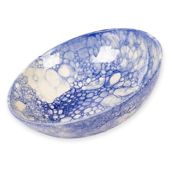 Burbujas Ceramic Large Blue Bowl (4)