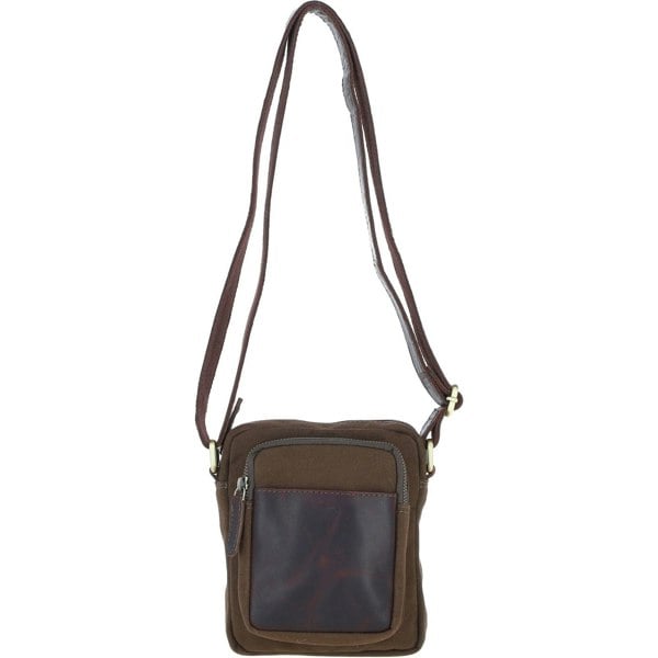 Real Leather X Canvas Flight Bag: fen-751