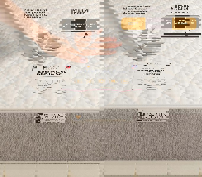 DS Living Haven 13.5 Bonnell Spring with Memory Foam Layers Mattress - 3ft - Single - Essentials by DS Living