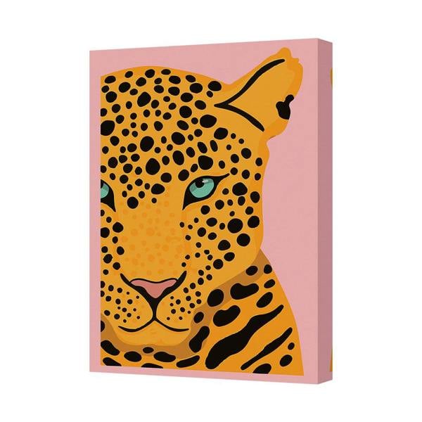 Benjamin Tate Design Leopard Canvas Wall Art Print Modern Home Decor Handmade in UK