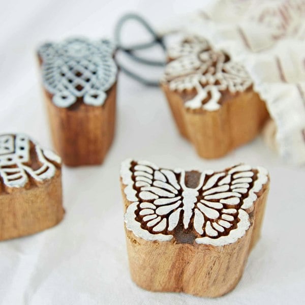 Paper High Four Animal Design Wooden Printing Blocks