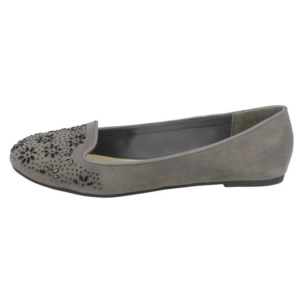 Spot On Ladies Spot On Flat Slipper Cut Ballerinas