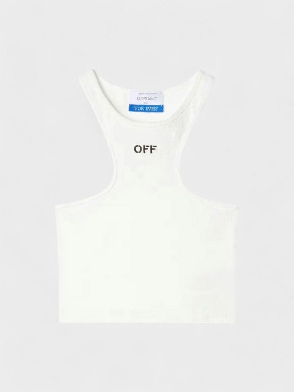 Off - White Off Stamp Rib Rowing Top White - Supplied FashionOff White