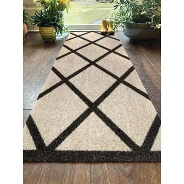 The Rugs Washable Geometric Mat & Runner: Stylish Durable