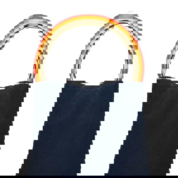 Marni Pannier Suede Bucket Bag – Navy with Multicolour Handle