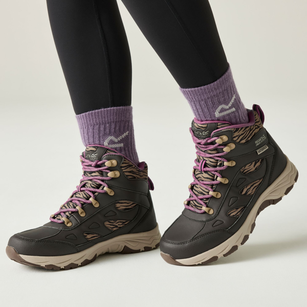 Regatta Womens Vendora Zebra Walking Boots - Dark Chocolate