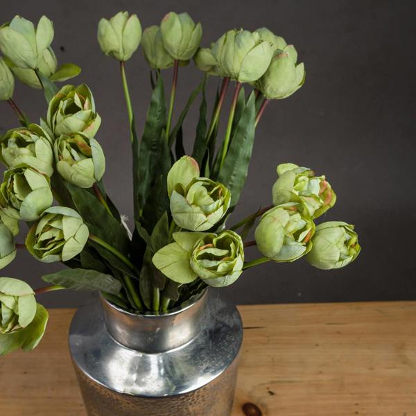 Wyld Haus Set of 3 Artificial Flowers Green Tulip Stems