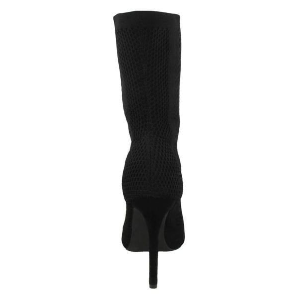 Anne Michelle Ladies Anne Michelle High Heel Knitted Calf Boots