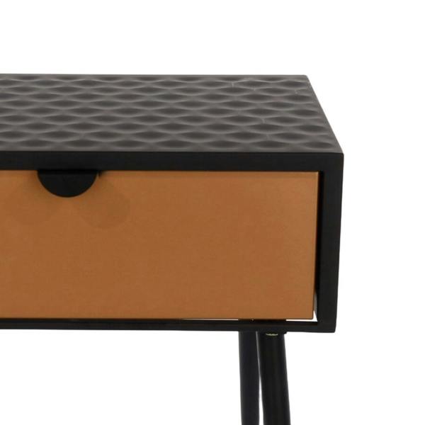 Core Products Jupiter Metal 1-Drawer Bedside Cabinet